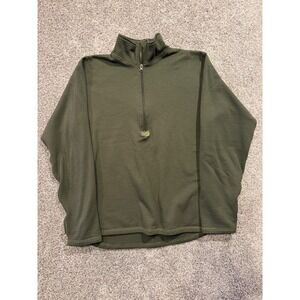 Rothco Pullover Men XL* Green Layer II Micro Fleece Grid Top 1/4 Zip Thumbholes*